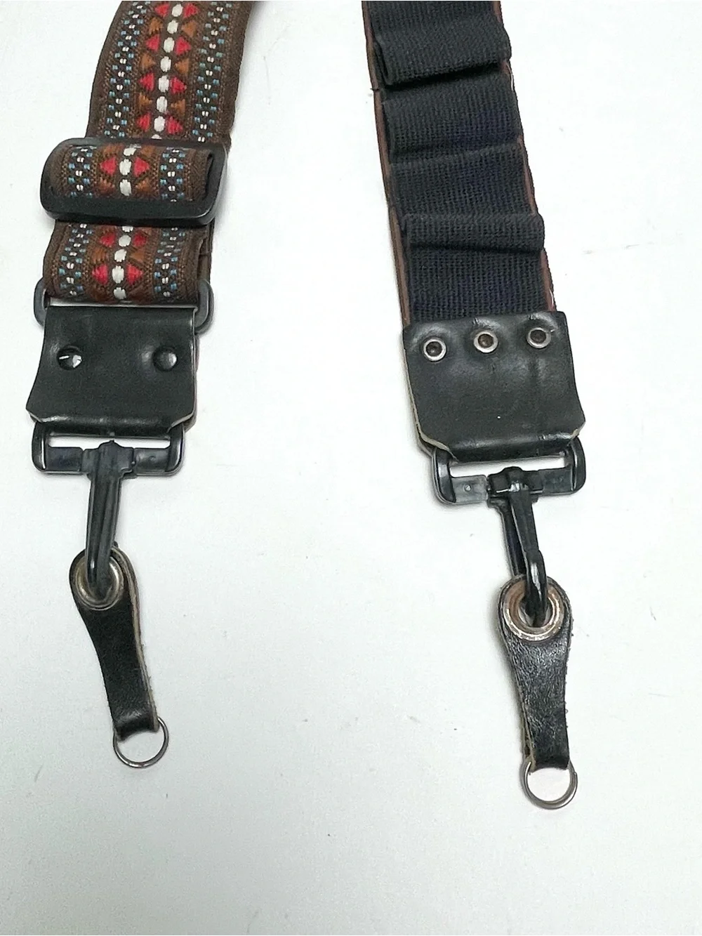 Vintage Geometric Tapestry Camera Strap 36”/38” Bohemian, Brown Blue White Red